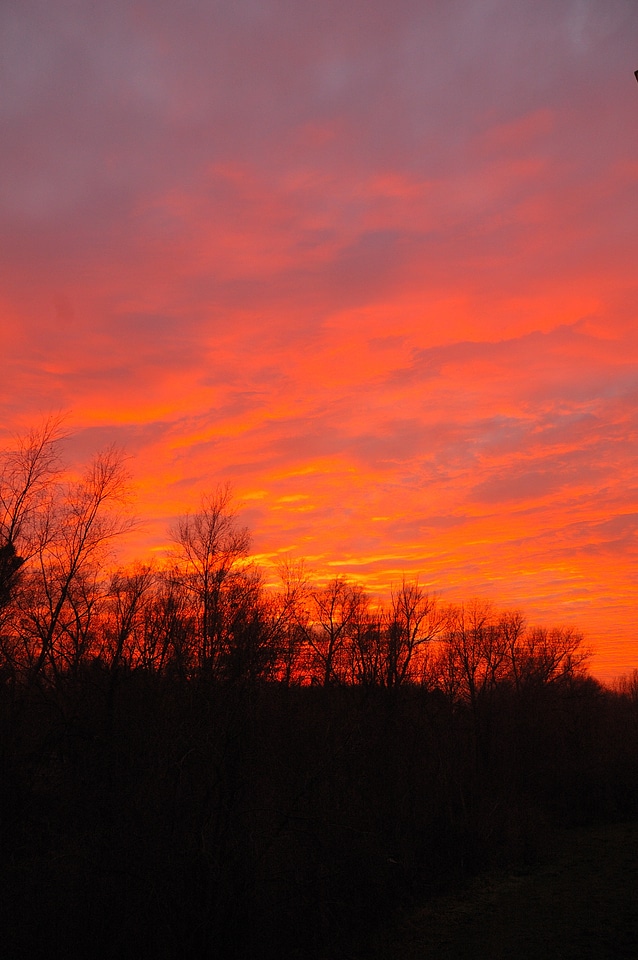 Sky red orange