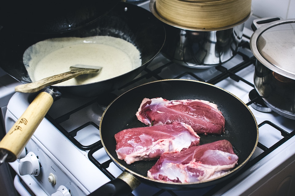 Frying medium duck breast