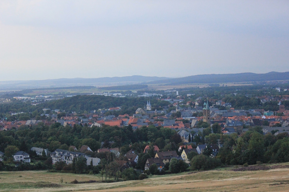 View onto Goslar city from the Rammelsberg