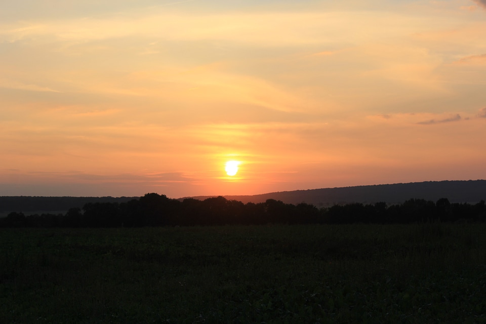 Sundown over Harz mountains