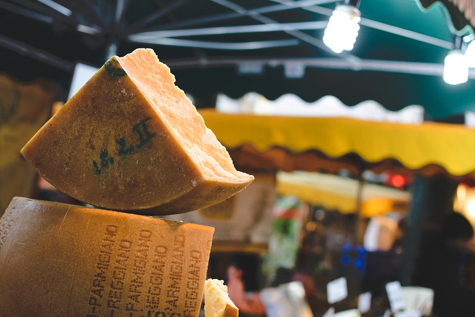 Piece of Gouda cheese