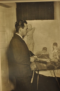 My great grandfather at his studio
