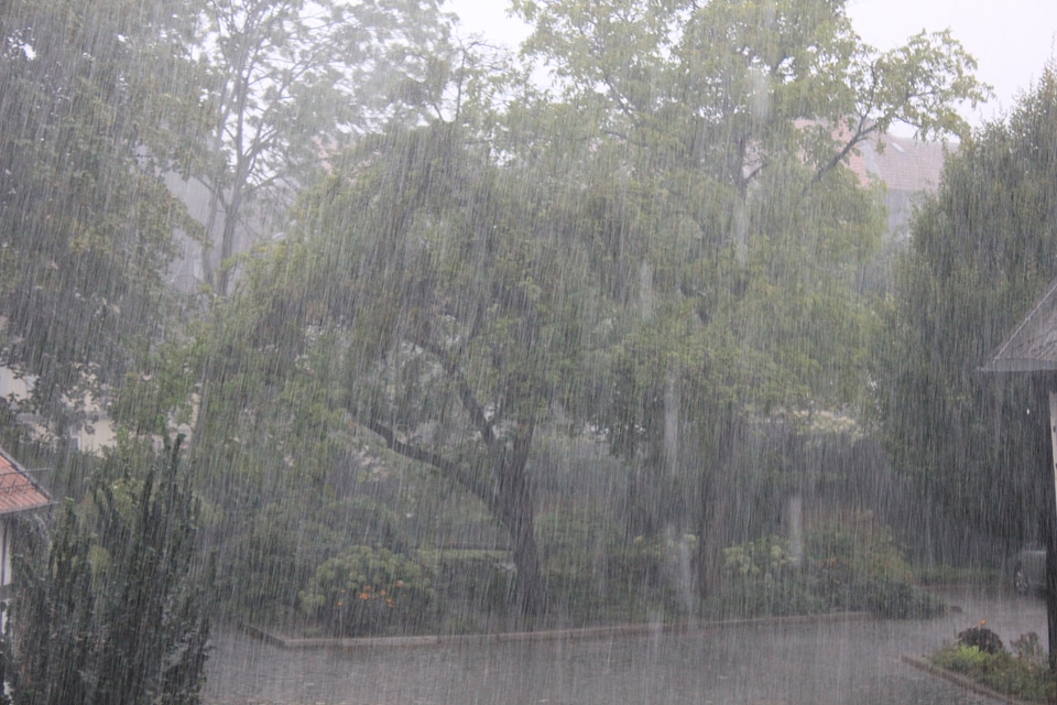 Absolutely pouring rain
