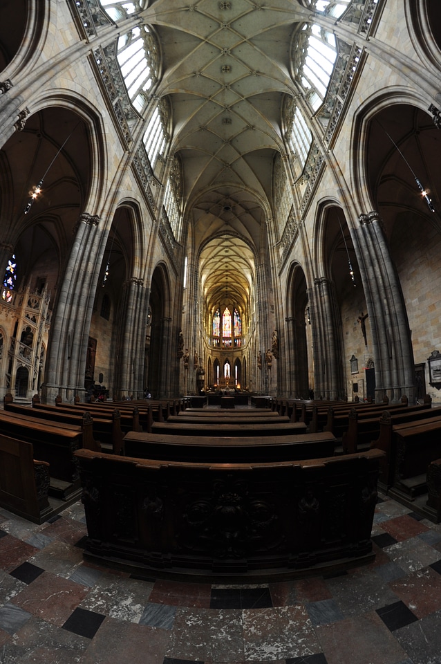 Nave bay of St. Vitus Cathedral in Prague