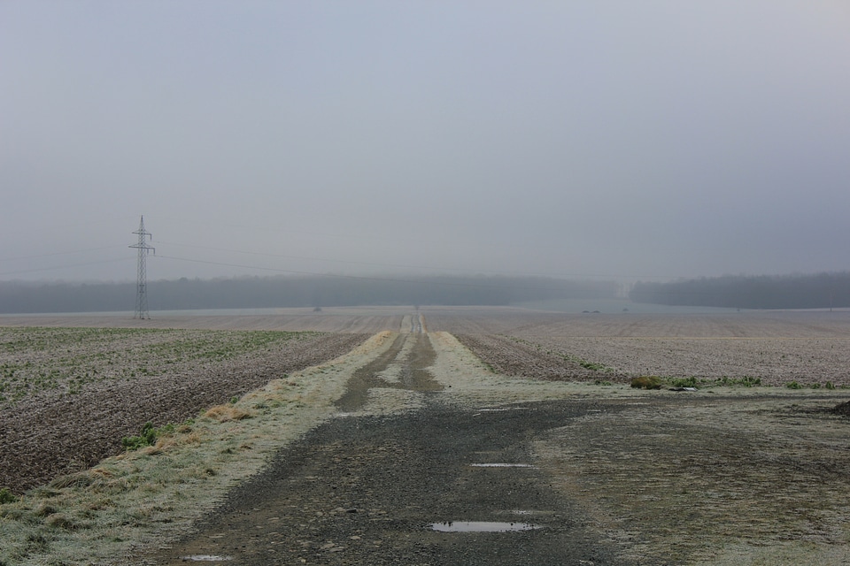 Foggy fields around Goslar