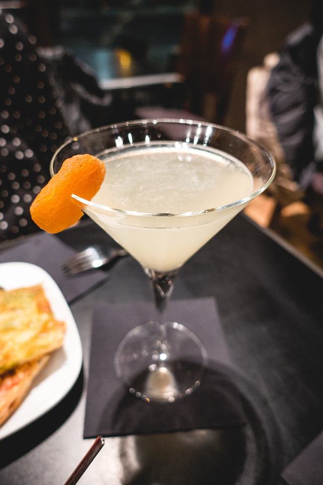 Short drink with dried apricot