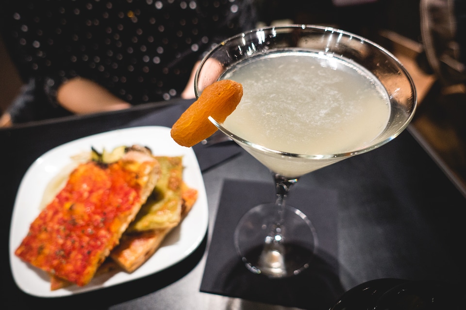 Short drink with dried apricot