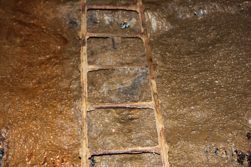 Old rusty ladder in Rammelsberg mine
