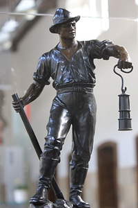 Bronze sculpture of a miner in Rammelsberg