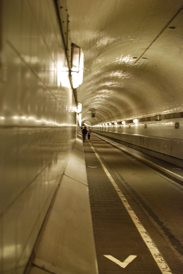 Inside the Old Elbe Tunnel