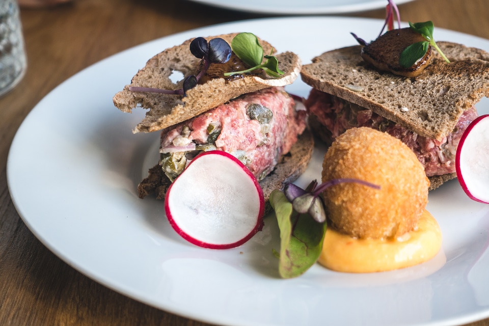 Fancy steak tartare photo