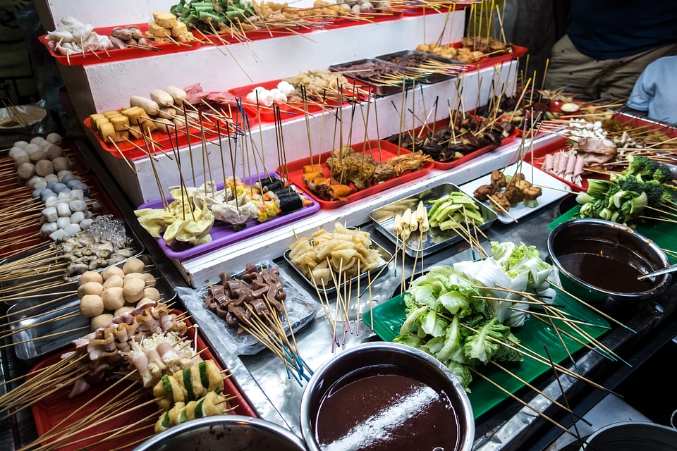 Malaysian Lok Lok hot pot ingredients