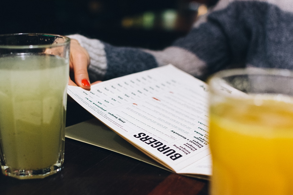 Choosing from a menu