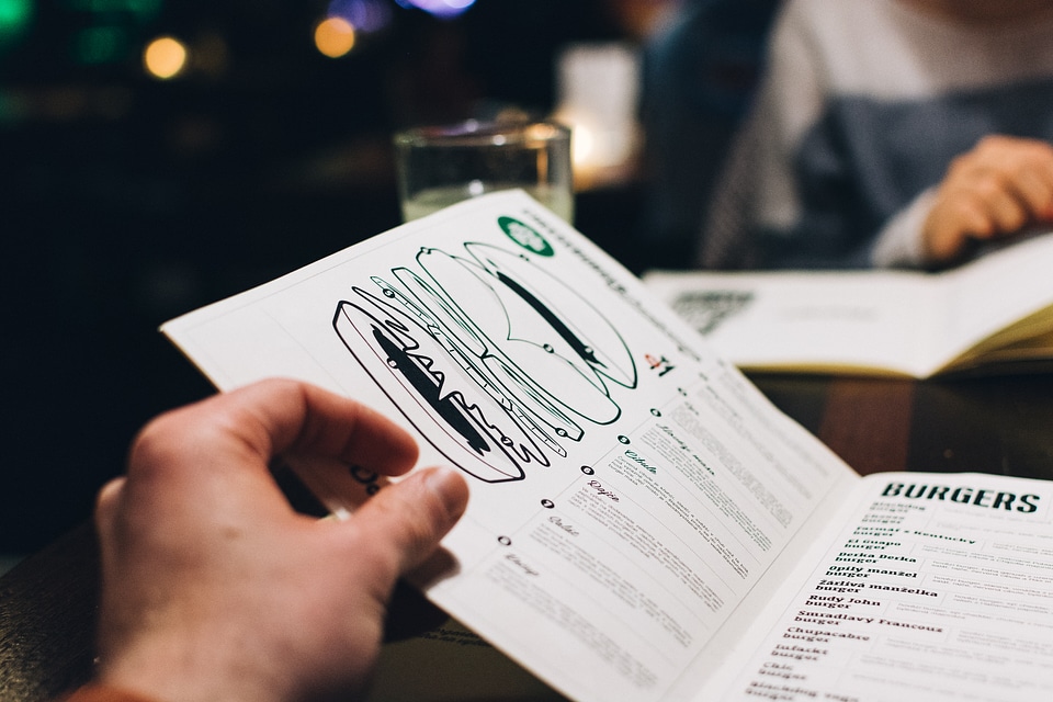 Choosing from a menu