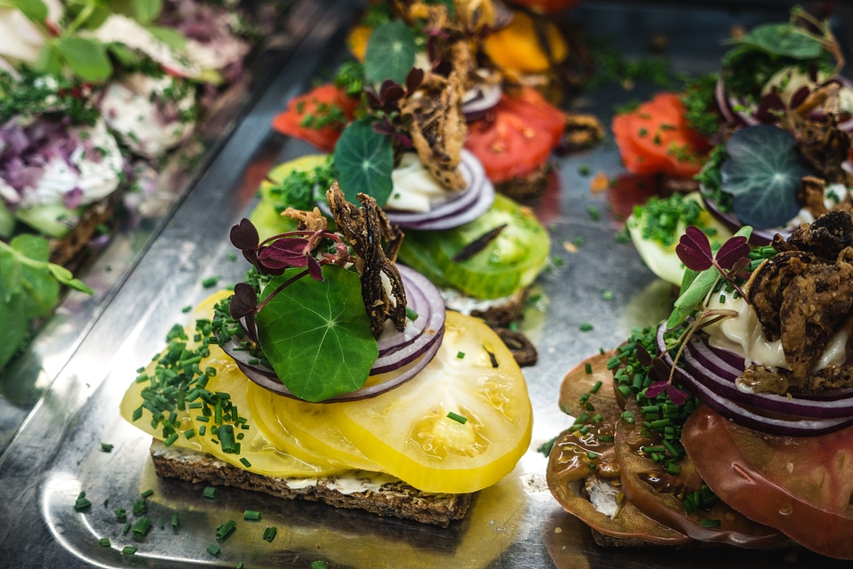 Fancy open sandwich photo