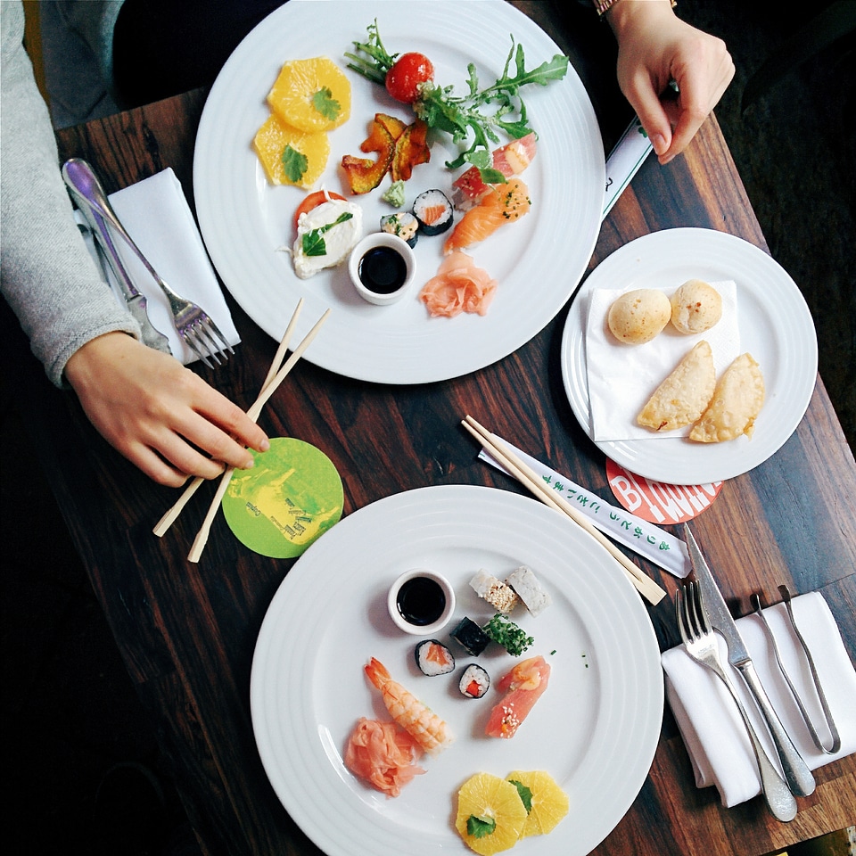 Perfect appetizers in a restaurant