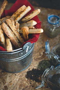 Puff pastry salted snack photo