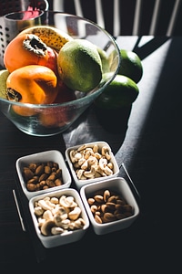 Nuts with fruit photo