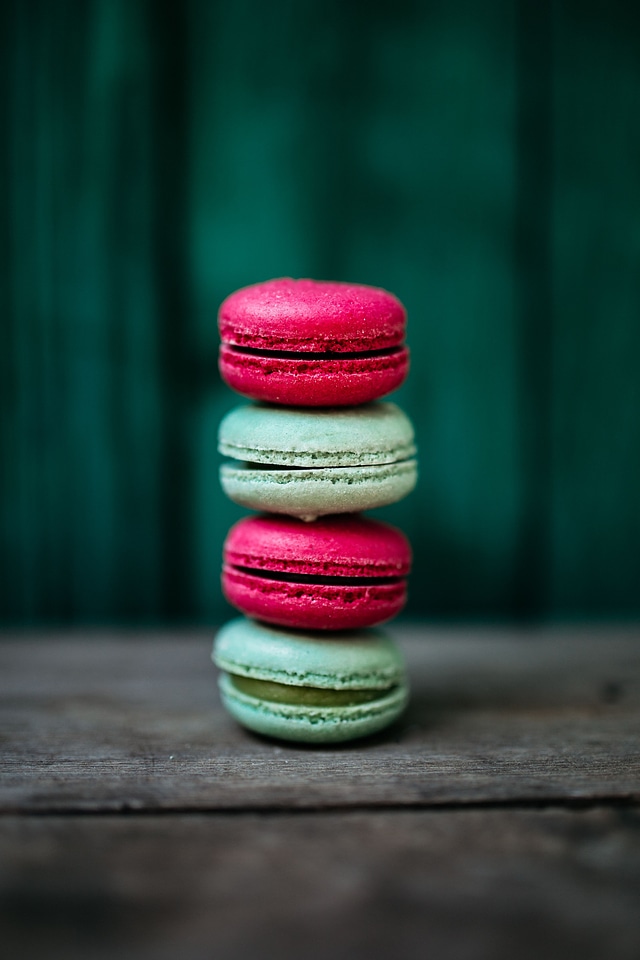 Colorful macarons tower