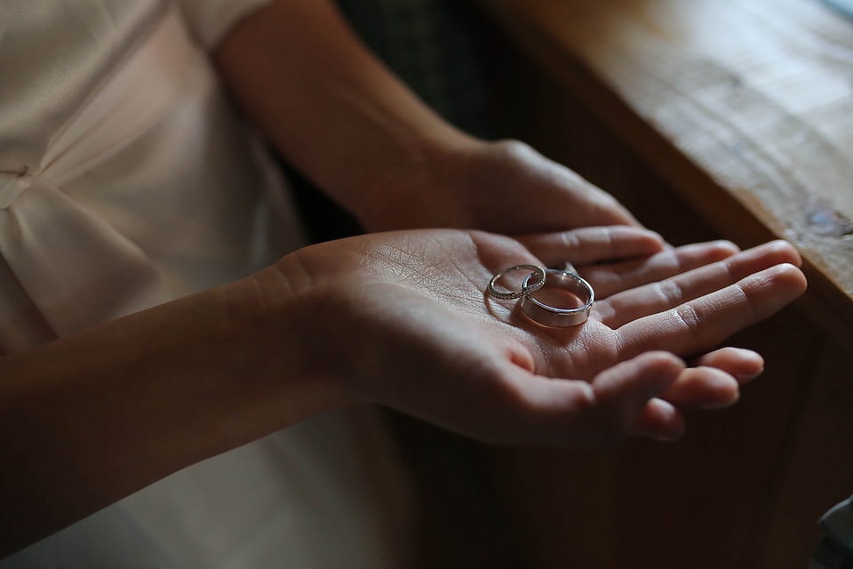Rings pair woman
