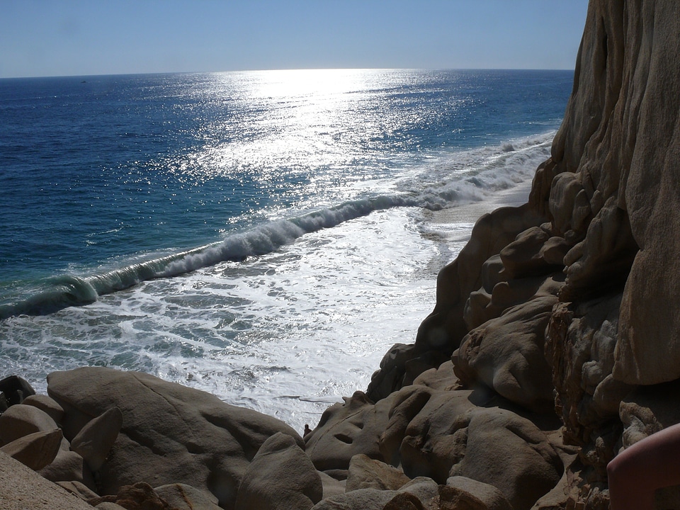 Rocks water the sun