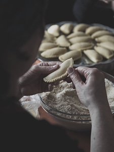Making homemade ravioli photo