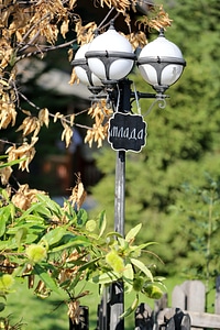 Lamp street sign photo