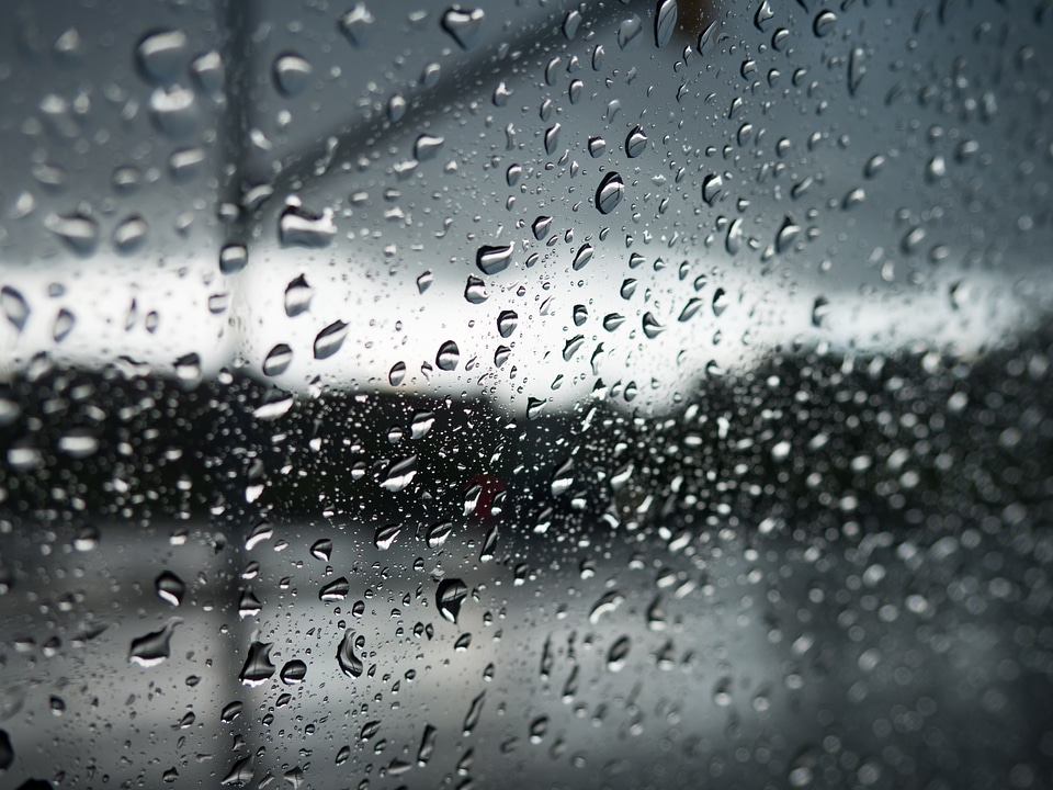 Raindrops on Car Window
