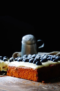 Granola blueberry cake photo