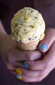 Vanilla ice cream cone photo