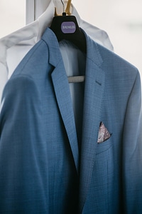 Tuxedo Suit blue shirt photo