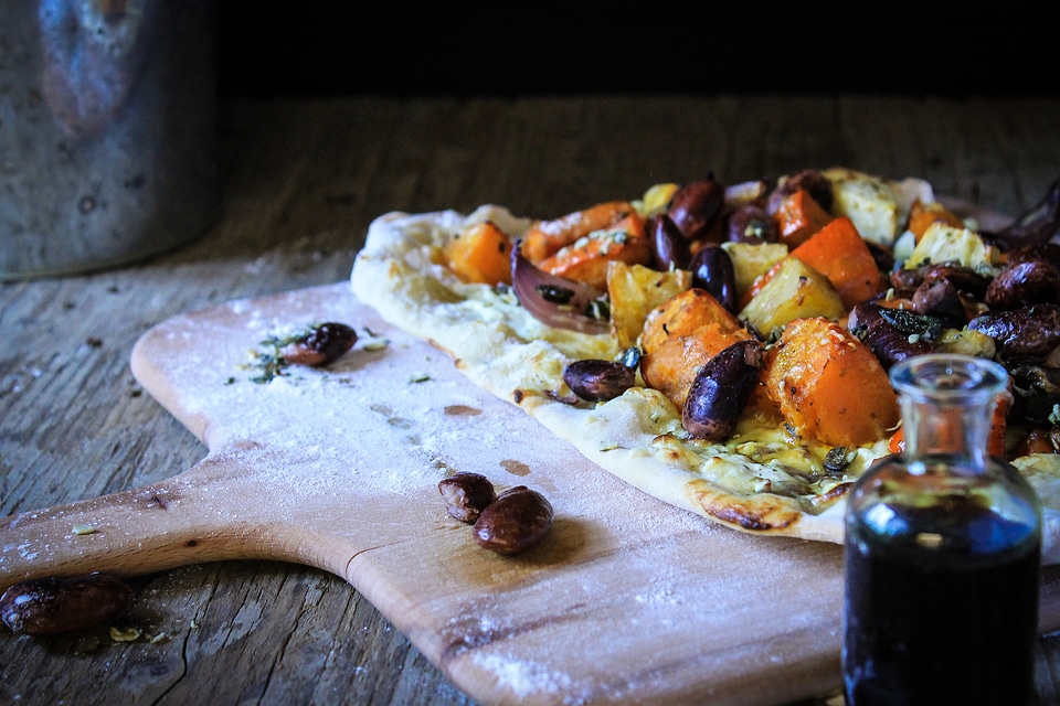 Pumpkin tarte flambee