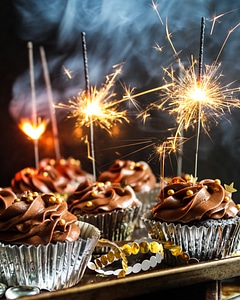Sparkling Chocolate Cupcakes photo