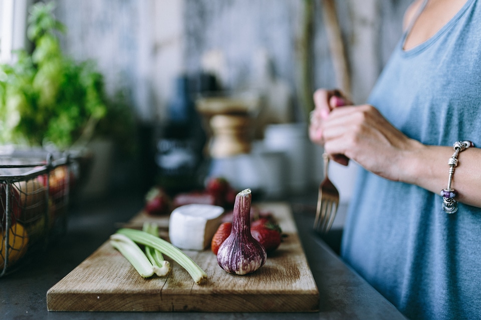 Woman Preparing Healthy Salad