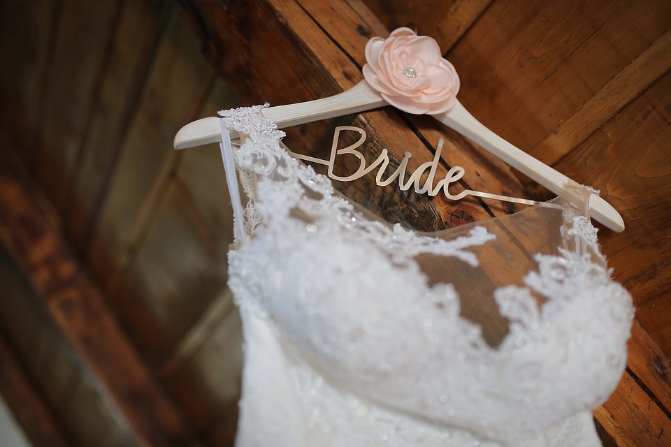 Dress wedding dress wood