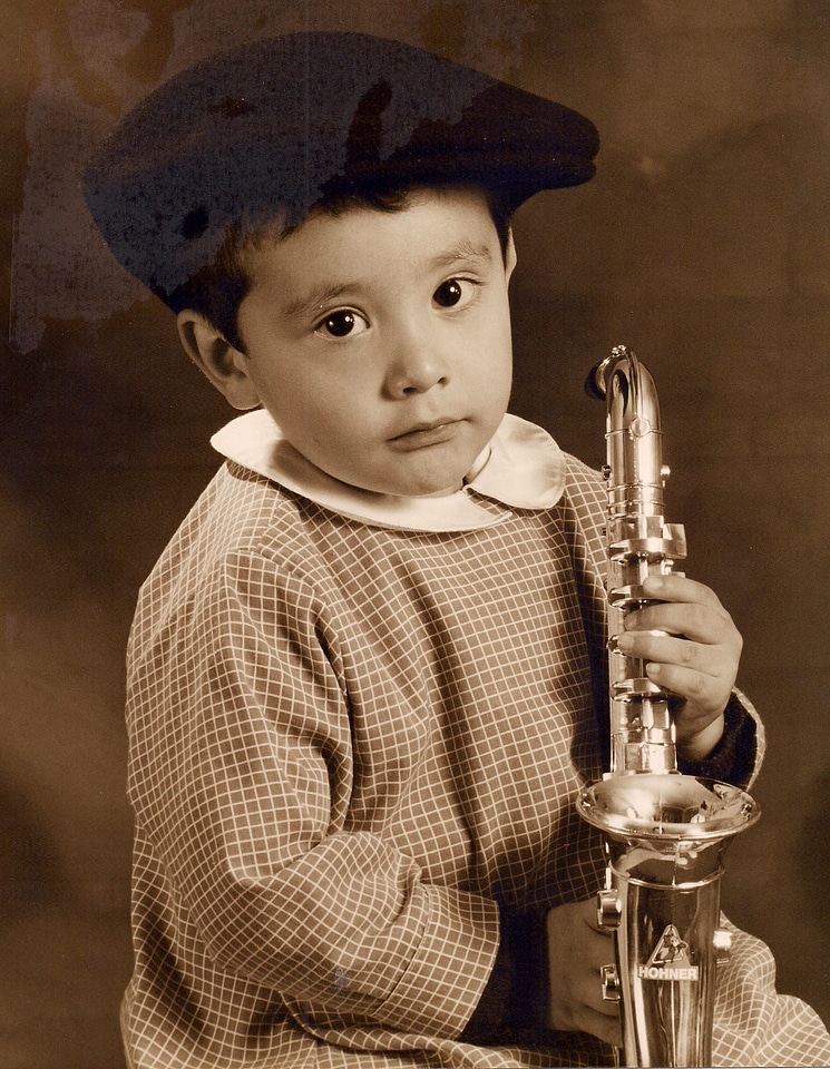 Sepia hat child peace