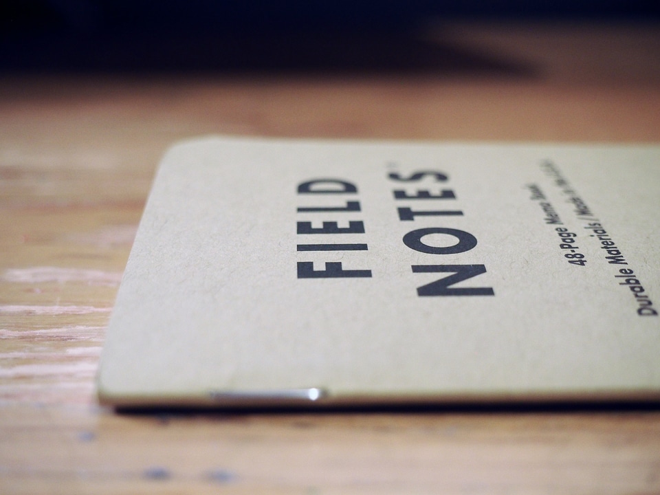 Sketchbook on Wooden Desk