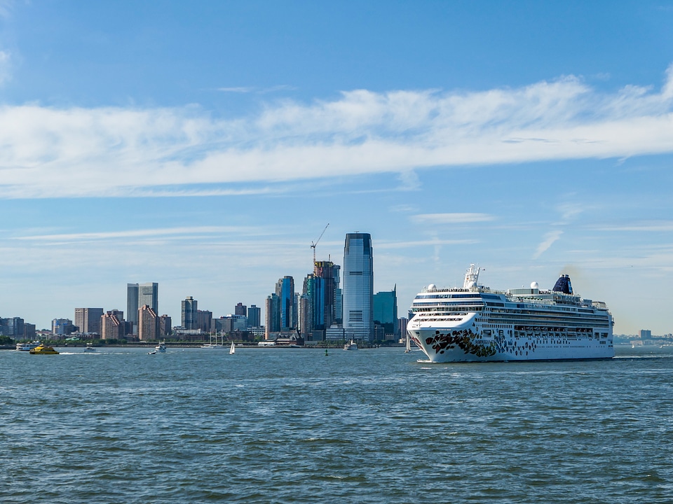 Cruise Ship in Ocean photo