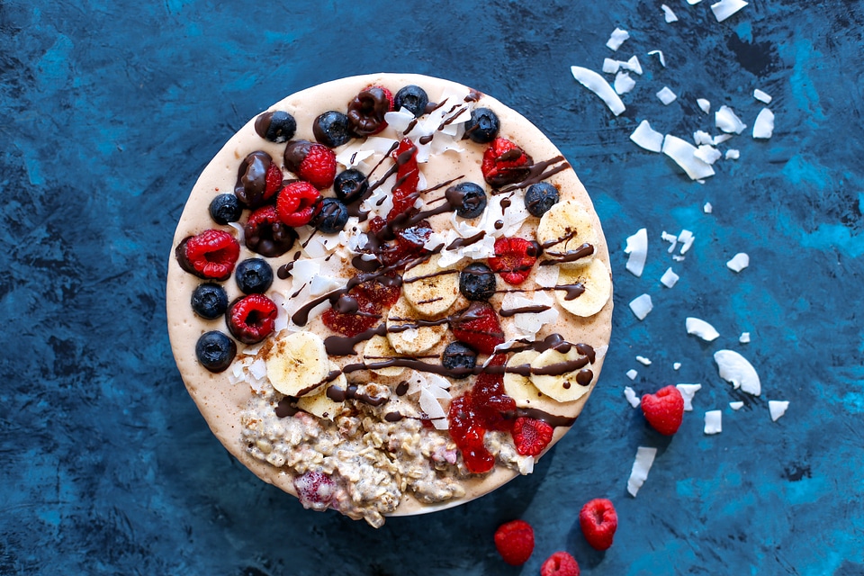 Berries smoothie bowl photo