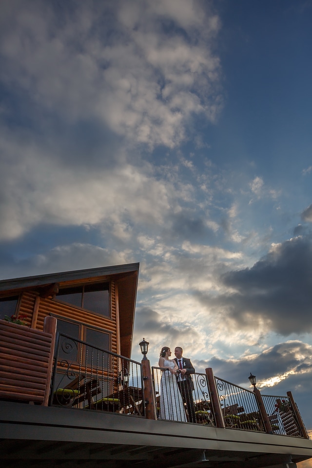 Sunset cottage balcony