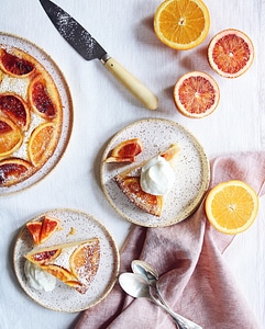 Blood orange upside-down cake photo