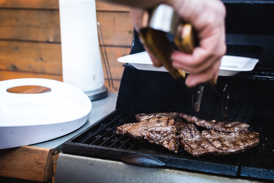 Beef steaks barbeque
