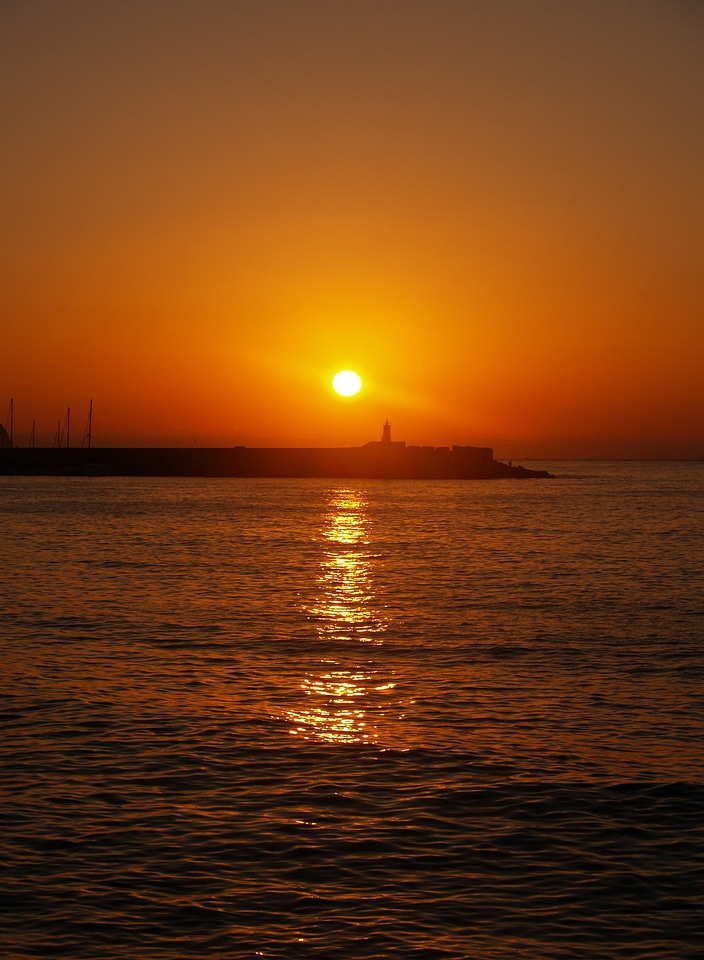 Orange sun calm