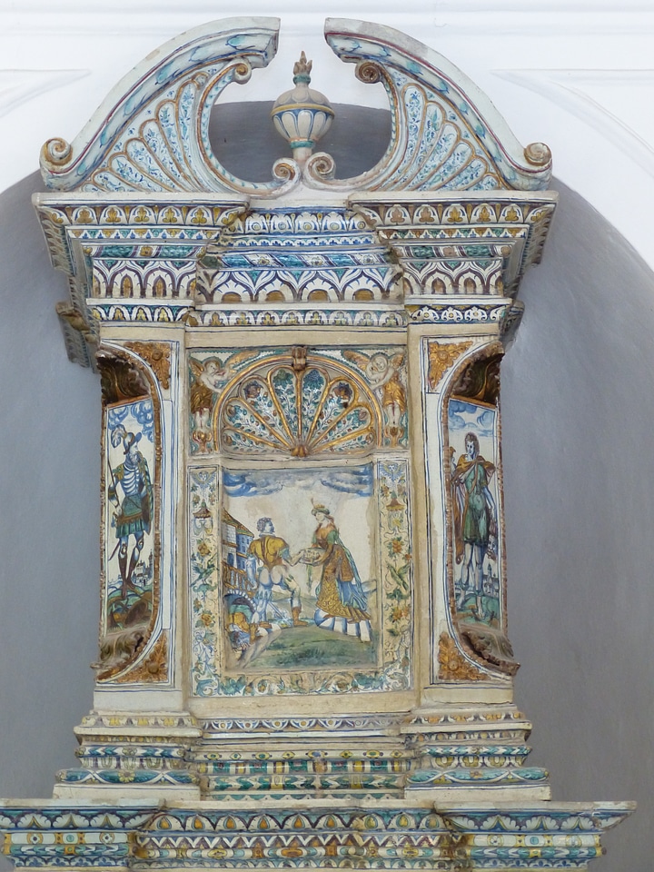 Strobl workshop faience stove friedrich strobl castle hellbrunn