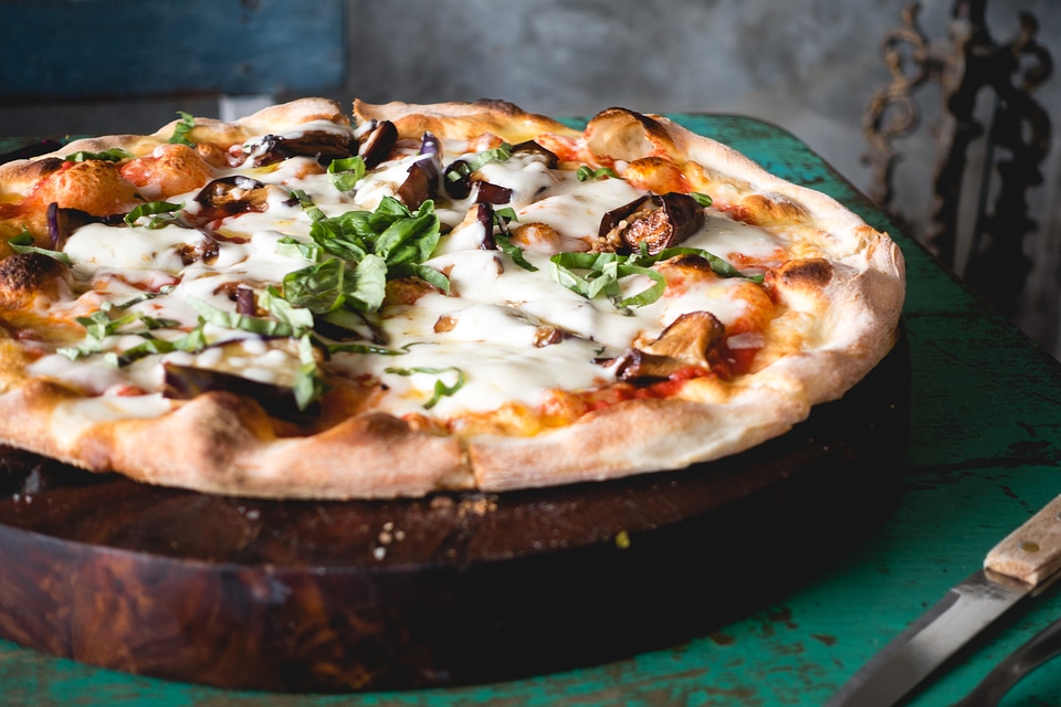 Pizza with Italian sausage