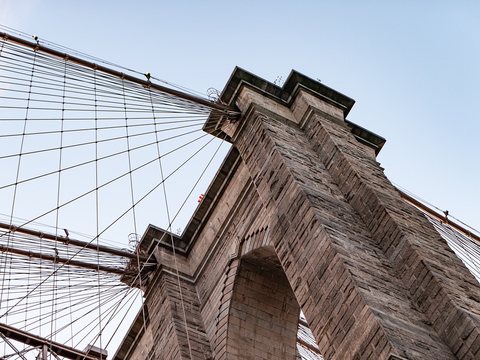 Brooklyn Bridge Under Sunset