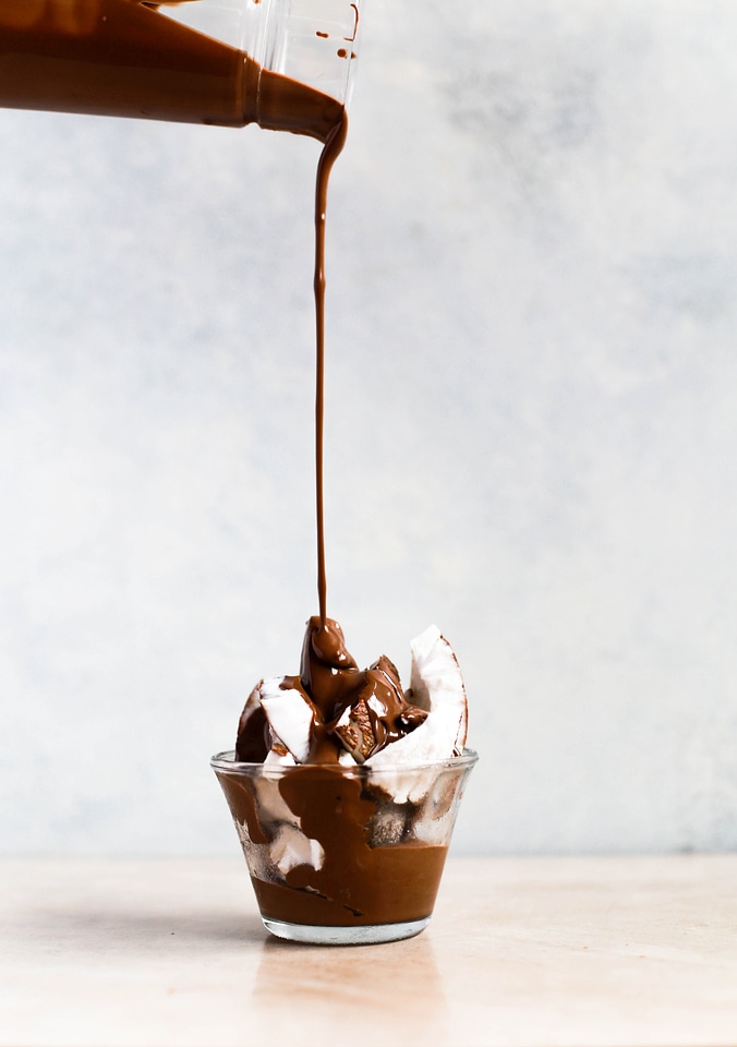 Coconut and dark chocolate treat