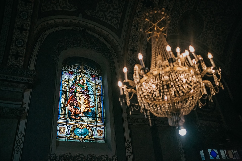 Stained Glass window saint