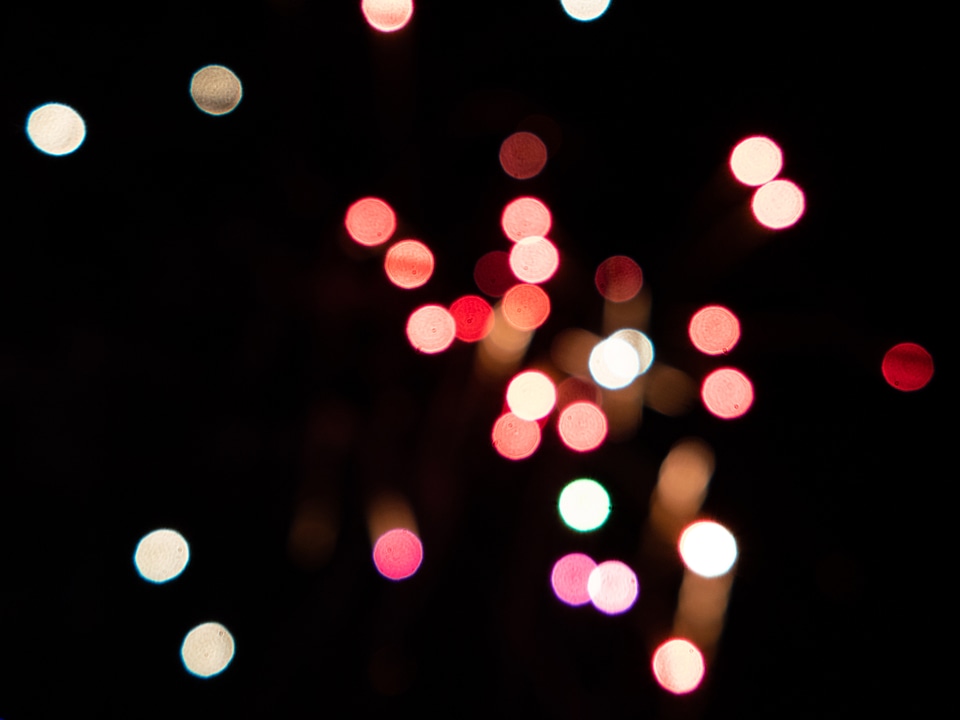 Red and White Fireworks