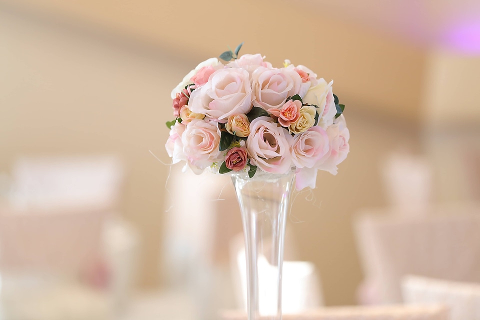 Crystal vase transparent